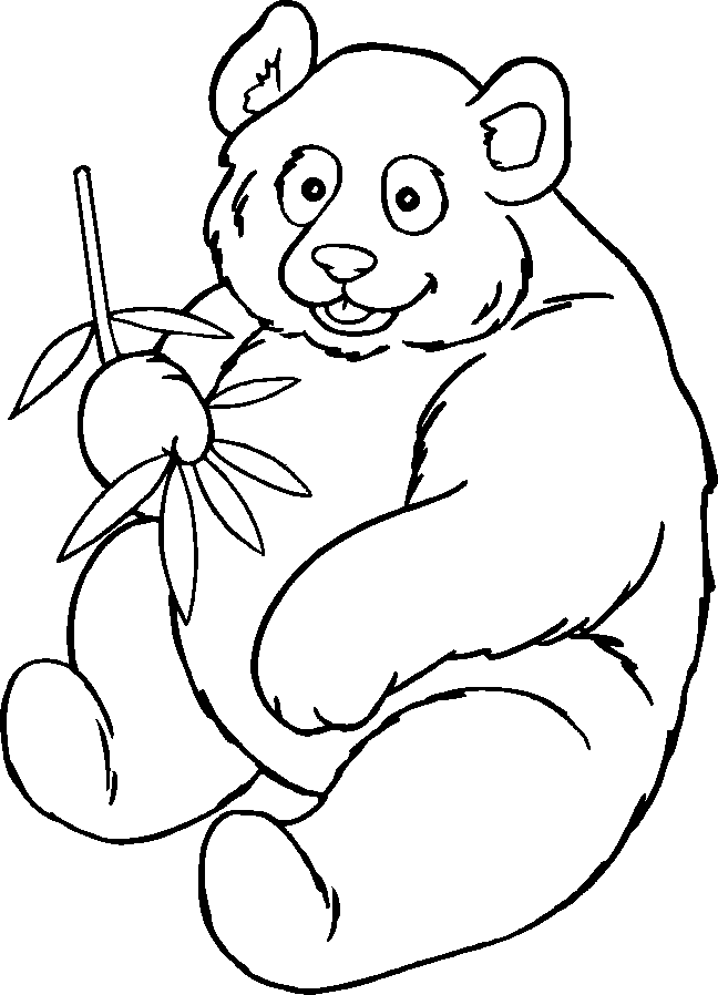 Plansa de colorat cu Panda 19 11